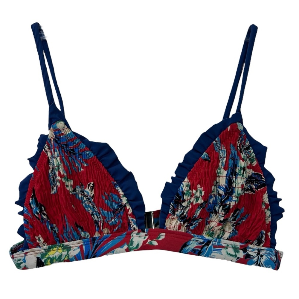 Diane von Furstenberg - “Cheeky Ruffle Bikini” High-Waist - Est Size XS/0, Red - Picture 12 of 16